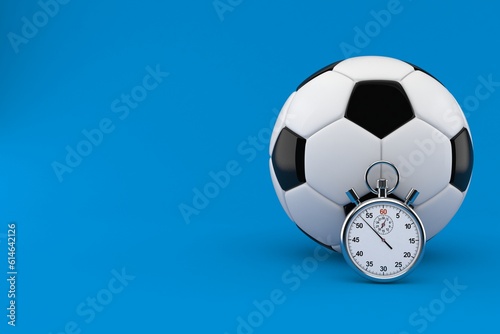 Fototapeta Naklejka Na Ścianę i Meble -  Soccer ball with stopwatch