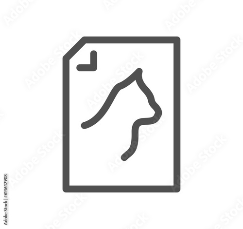 Service pet related icon outline and linear vector.