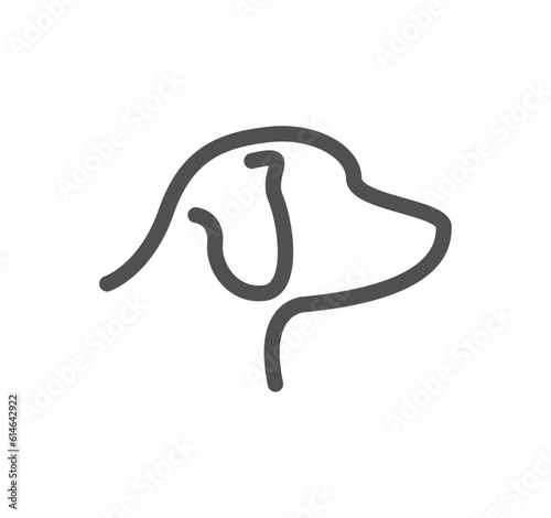 Service pet related icon outline and linear vector.