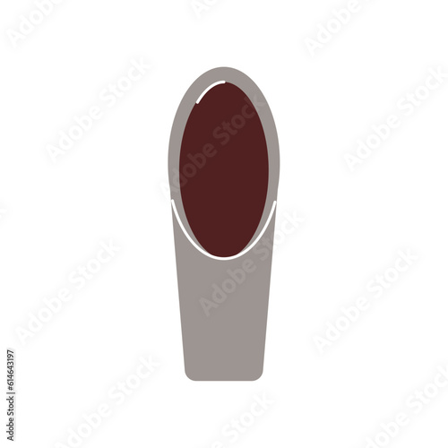 House plant scoop icon. Plastic shovel for adding soil to the flower pot. Flat vector illustration isolated on white background