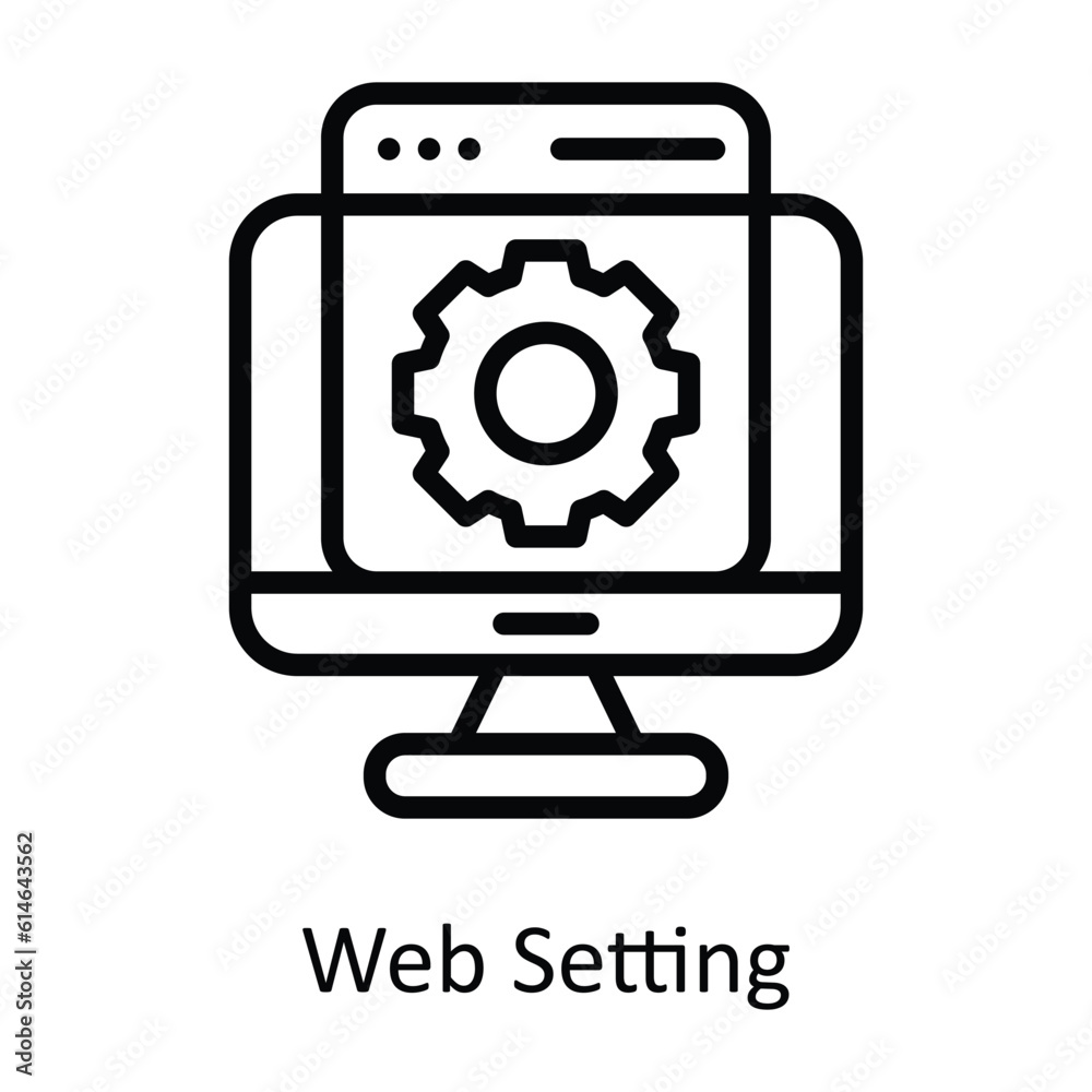 Web Setting Vector outline Icon Design illustration. Network and communication Symbol on White background EPS 10 File
Web Setting Vector outline Icon Design illustration. Network and communication Symbol on White background EPS 10 File