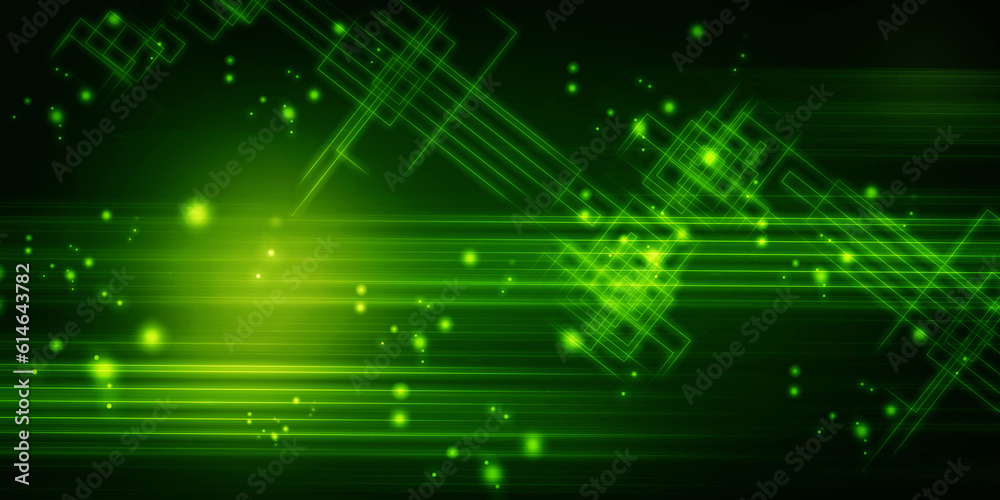 2d illustration Abstract futuristic electronic circuit technology background