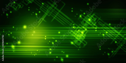 2d illustration Abstract futuristic electronic circuit technology background