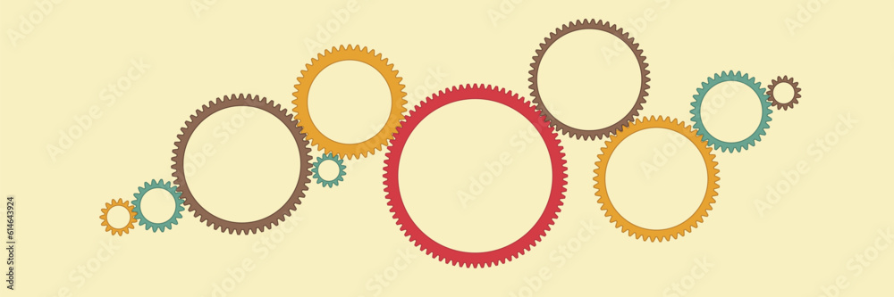 Cogs And Gears Icon Vector Illustration Isolated. Background for infographic. Steampunk, mechanical, technology, color style. Cogs And Gears Icon Vector Illustration Isolated. Background for infographic. Steampunk, mechanical, technology, color style.