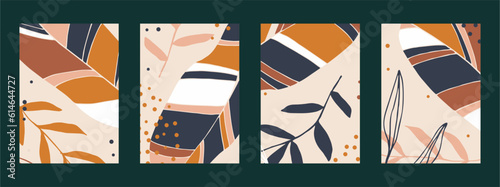Creative minimalist hand draw Abstract art background. Modern aesthetic illustrations. Bohemian style Collection of contemporary artistic Design for wall decoration, postcard, poster, brochure