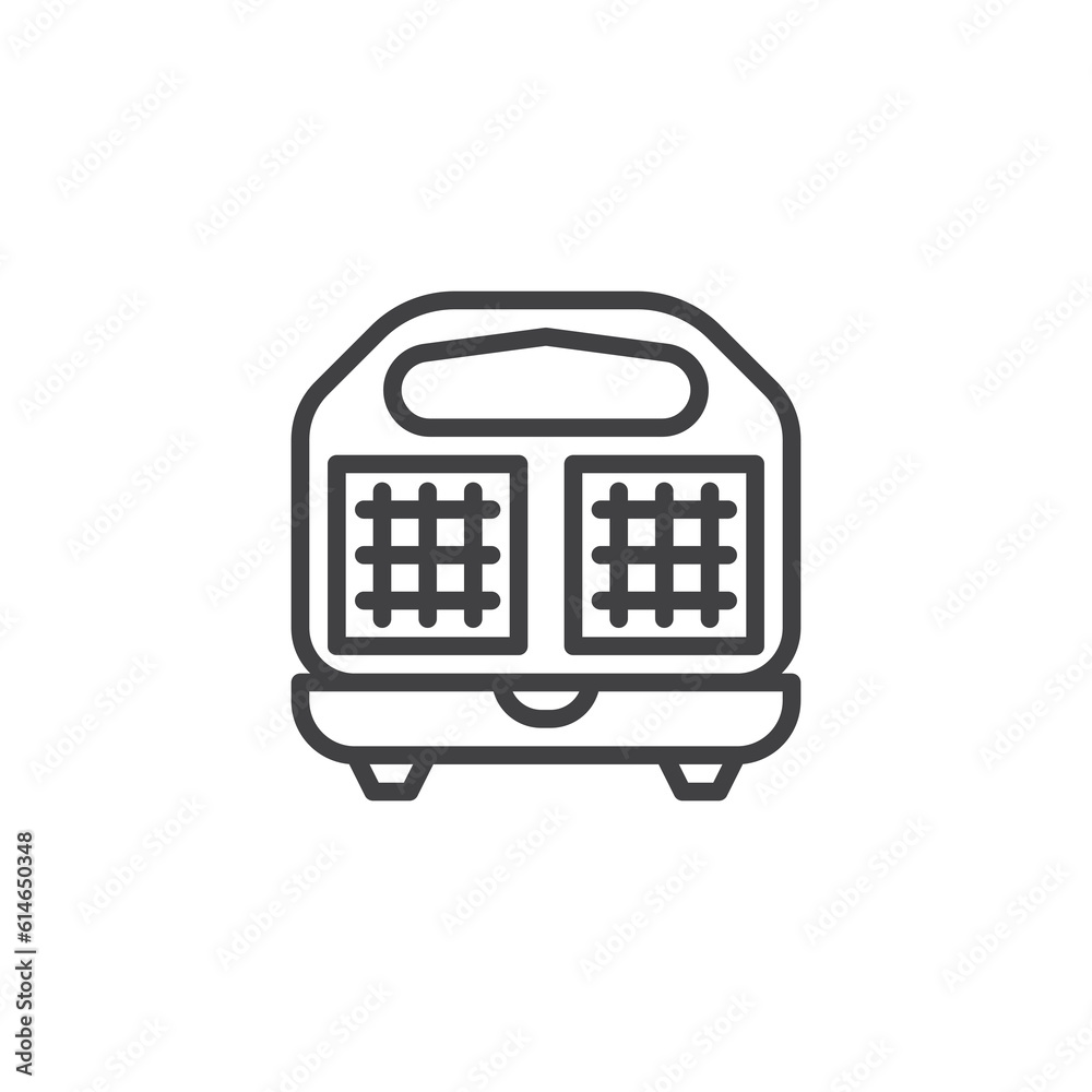 Belgian Waffle Maker line icon Belgian Waffle Maker line icon