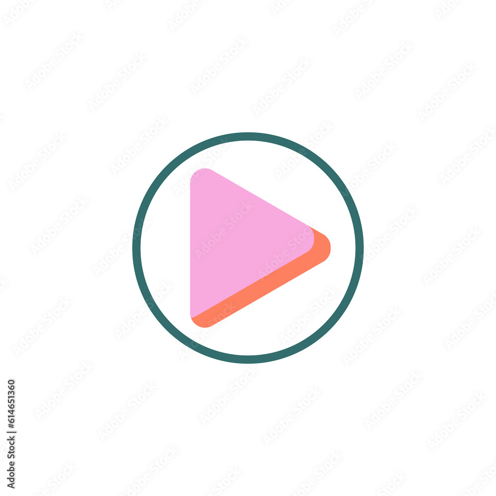 Play button flat icon Play button flat icon