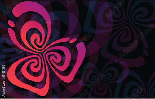 Abstract Swirl Wallpaper Background Vector. Colorful Trendy Design