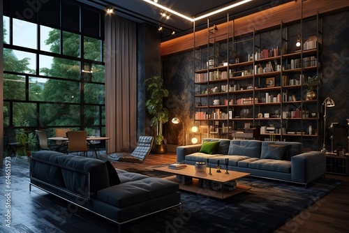 interior of modern living room  Generative AI