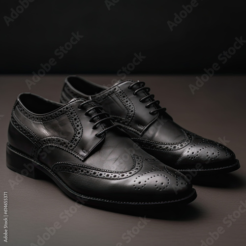 Mens Shoes in Classic Styles on a Minimalist Gray Background