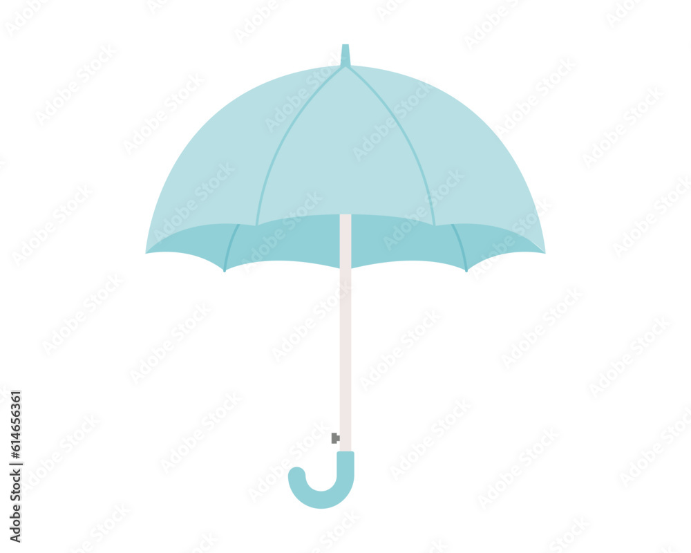 Rain day. cute umbrella. Simple illustration in flat design style.