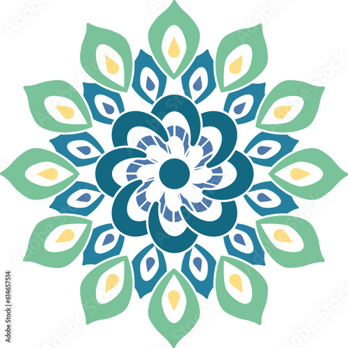 Windmill, Wind Spinner, and Pinwheel, a round colorful pattern design element, vector illustration.