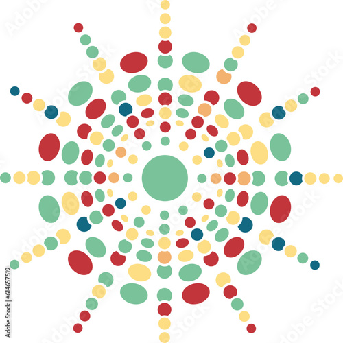 Windmill, Wind Spinner, and Pinwheel, a round colorful pattern design element, vector illustration.