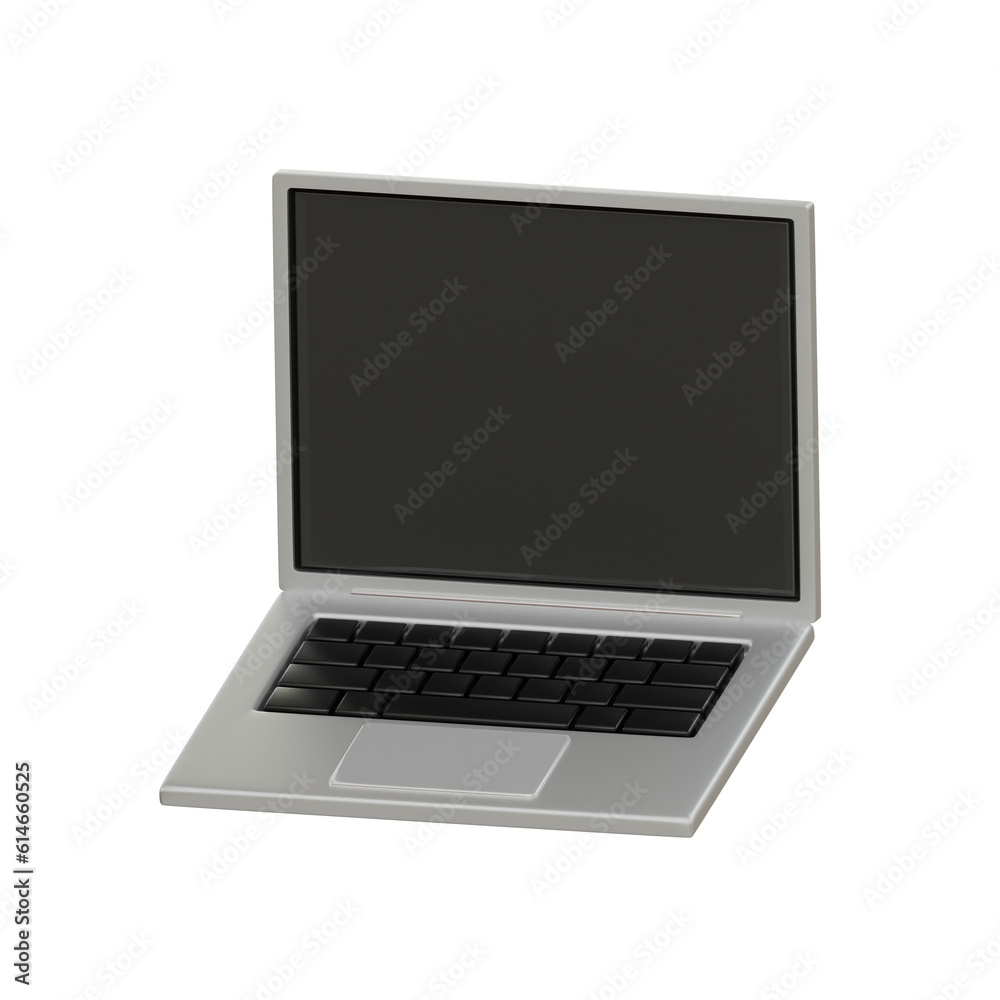 3d Laptop. icon isolated on white background. 3d rendering illustration 3d Laptop. icon isolated on white background. 3d rendering illustration