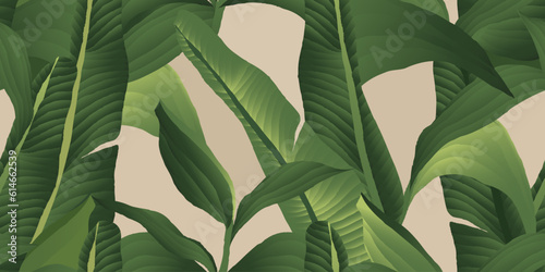 Modern minimal botanical print. Hand drawn leaves collage contemporary seamless pattern. 