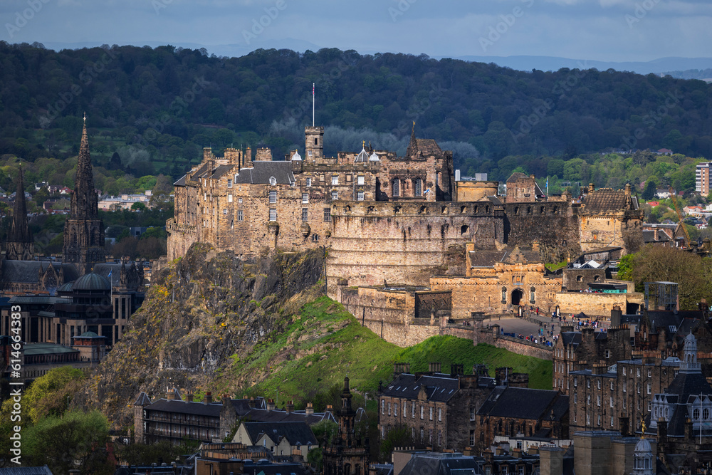 UK, Scotland, Edinburgh, Edinburgh Castle and surrounding houses UK, Scotland, Edinburgh, Edinburgh Castle and surrounding houses