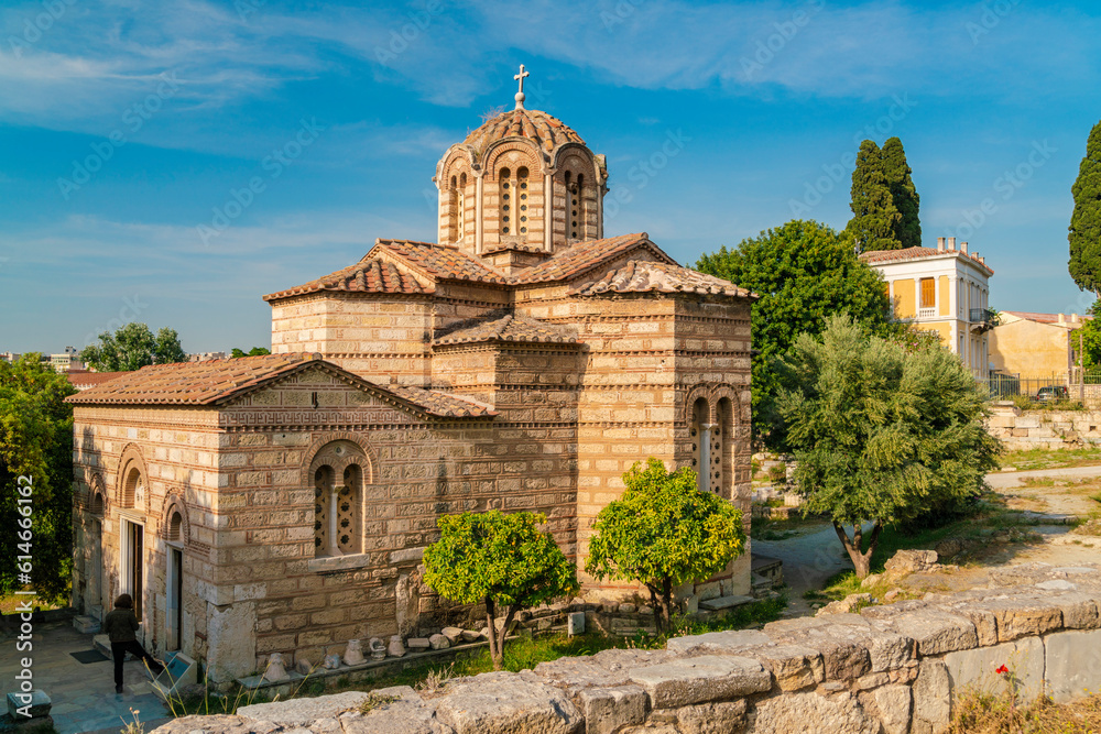 Holy Church of the Holy Apostles of Solakis, Agora Mint landmark, Athens, Greece