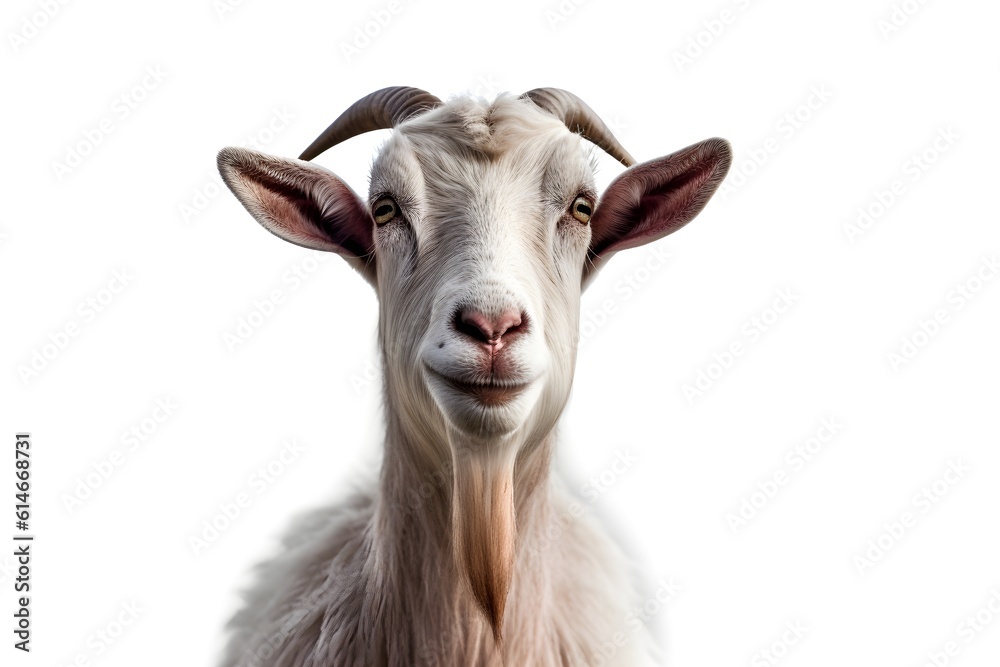 goat white background
