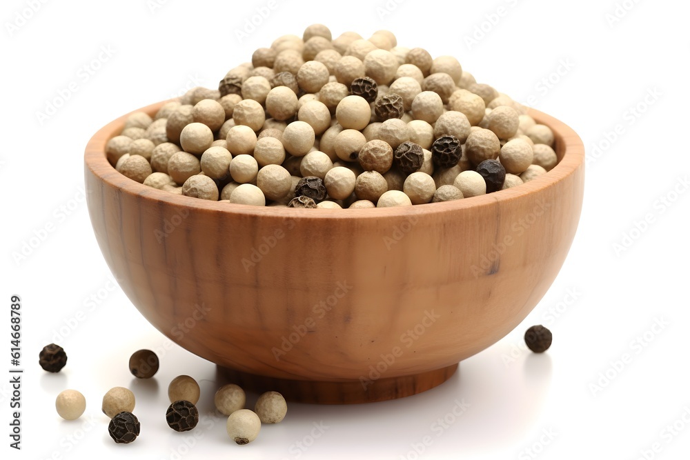 pepper on wooden bowl pepper on wooden bowl