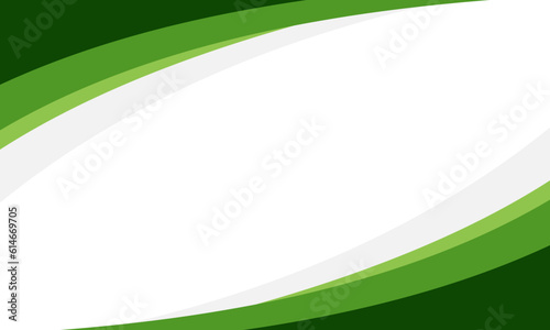 Simple green curve background for business concept. Vector illustration