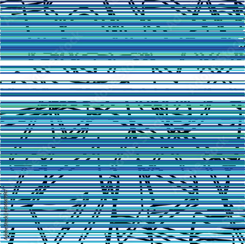 Blue striped texture with black lines behind