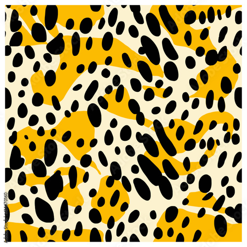 leopard seamless pattern design. Jaguar, leopard, cheetah, isolated on white background, vector illustration.