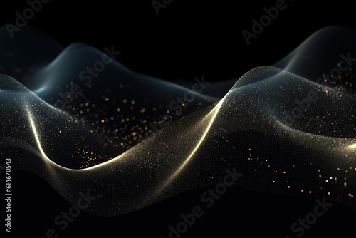 abstract wave of particles.Generative Ai