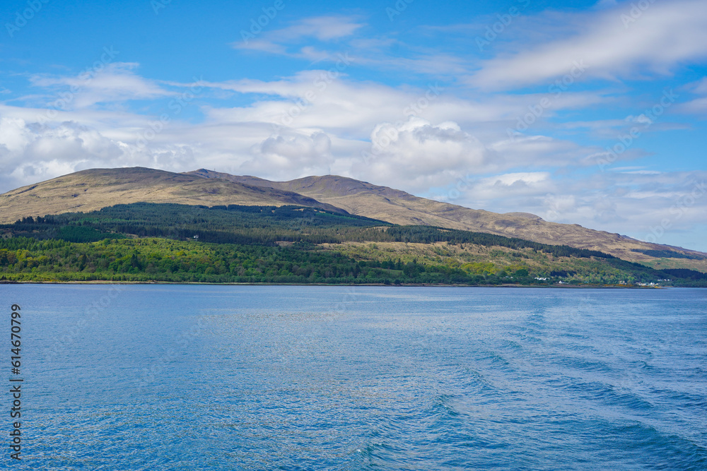 The Isle of Mull in Scotland seen from the water