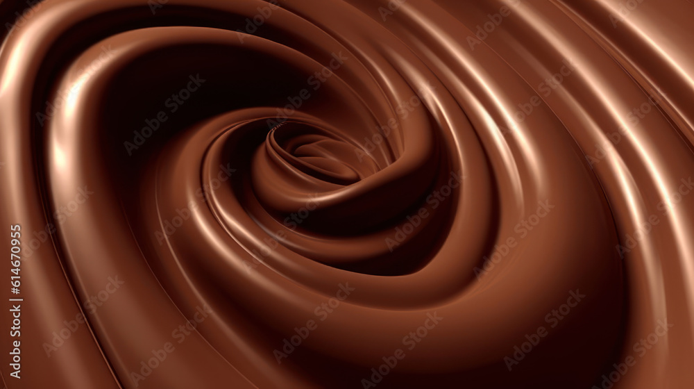 Сhocolate swirl background. AI generation Сhocolate swirl background. AI generation