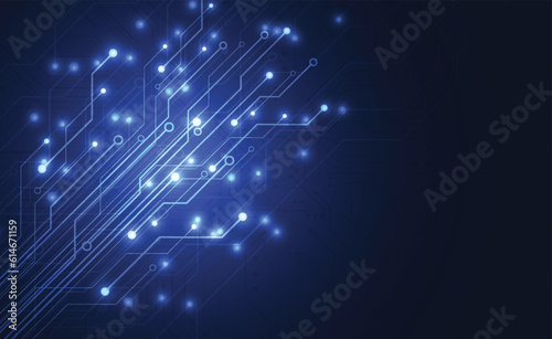Abstract digital background with technology circuit board texture. Electronic motherboard illustration. Communication and engineering concept. Vector illustration