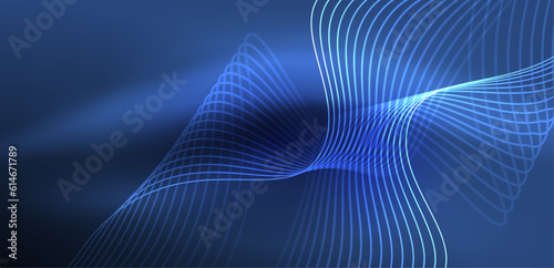 Abstract background neon wave. Hi-tech design for wallpaper, banner, background, landing page, wall art, invitation, prints, posters