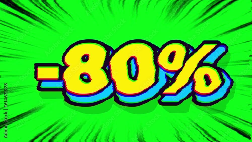 Discount sign animation on green screen background Stock Video | Adobe ...