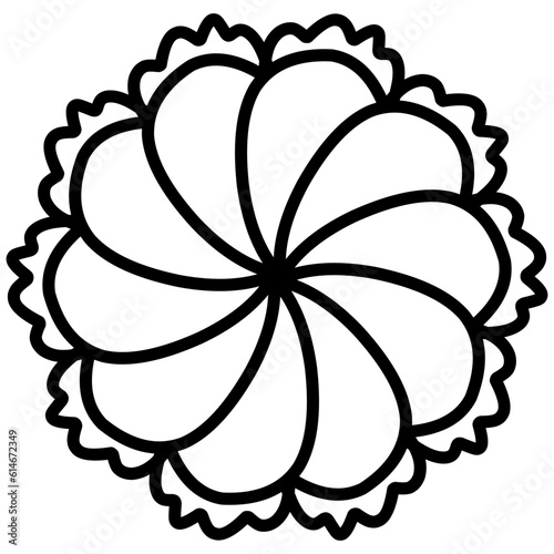 Mandala line flower