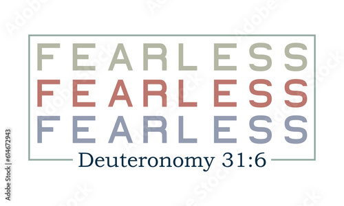 fearless Deuteronomy 31:6 Craft SVG Design.