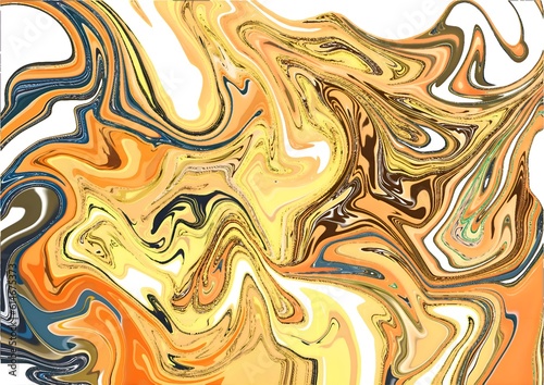 Golden color paint  spread in water for abstract backgrounds  banners  wallpapers and template