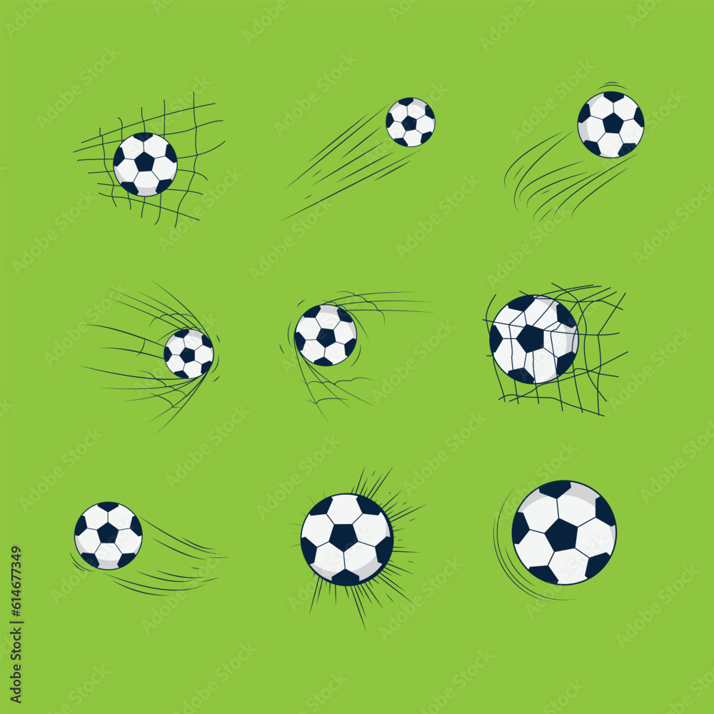 Flying soccer ball design template