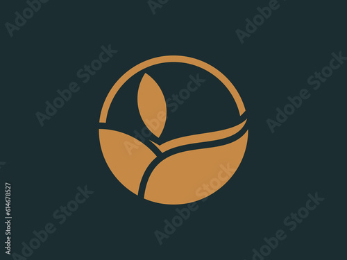 Abstract elegant flower logo icon vector design. Universal creative premium symbol