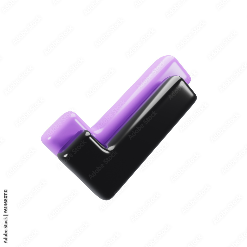 3d rendering purple and black checklist icon 3d rendering purple and black checklist icon