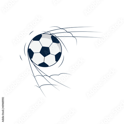 Flying soccer ball design template
