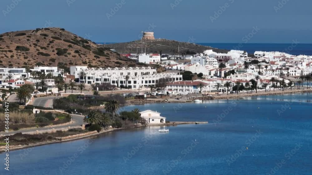Aerial view of Fornells town and bay at Menorca, Spain (6) Aerial view of Fornells town and bay at Menorca, Spain (6)