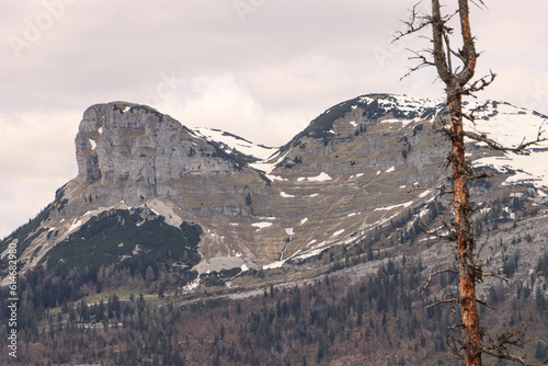Markanter Gipfel über Altaussee; Blick vom Tressenstein zum Loser (1837m, Totes Gebirge)