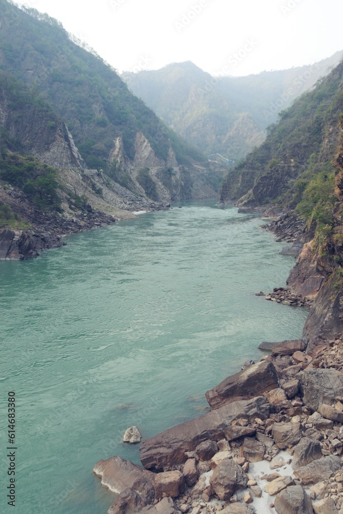 beautiful river in mountains 