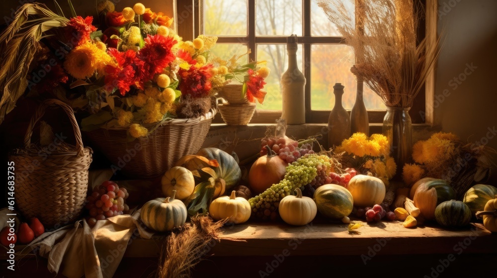 Autumn Fall Harvest Festival, harvest home traditionally celebrated on the Sunday nearest the harvest moon, successful harvests since pagan times. September or October depending on local tradition