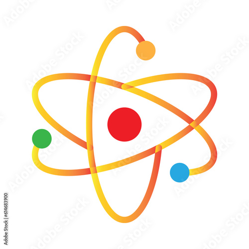 atom sign symbol vector color icon