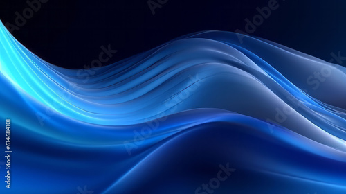 Illustration of a blue and white wavy pattern on a black background