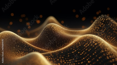 Illustration of a digitally created abstract wavy surface