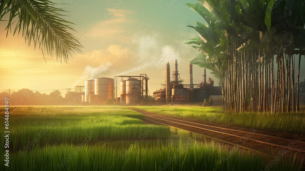 Asian Sugar cane factory