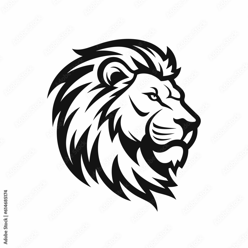 Lion logo in minimalism