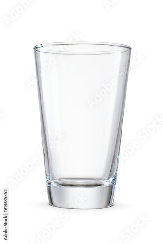 Empty drinking highball glass isolated. Transparent PNG image.