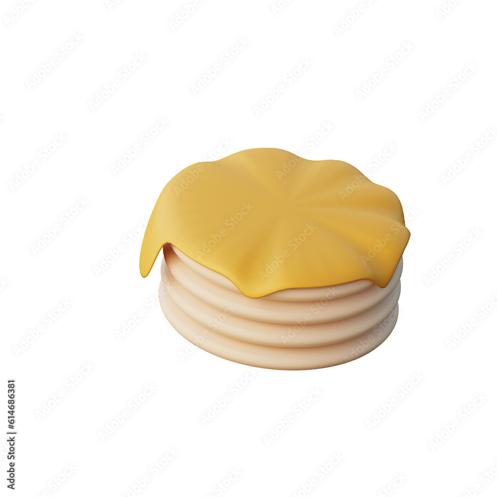 3D Pancake Illustration 3D Pancake Illustration